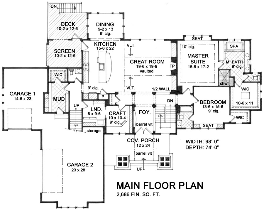 One Story Cottage House Plan