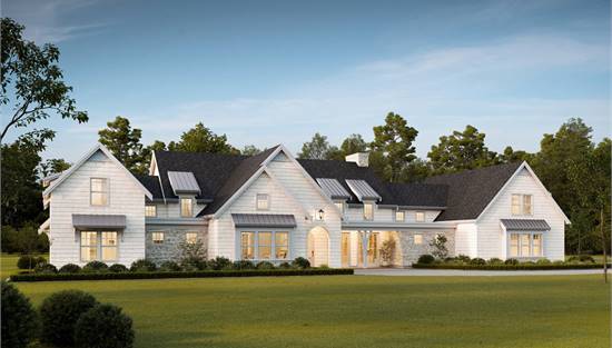 Sprawling Luxury Country Home with Gables & Dormers