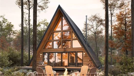 Affordable A-Frame with Stunning Windows