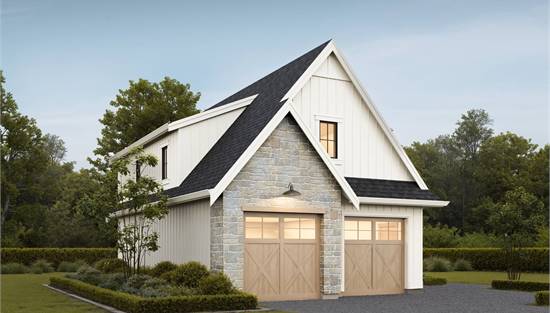 Two-Car Garage with Two-Bedroom Apartment Above