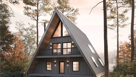 Modern A-Frame with Third Floor Loft