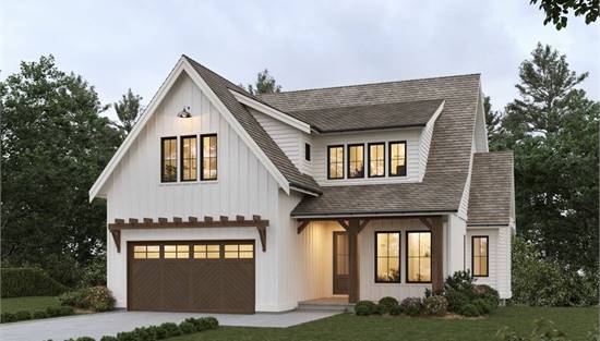 Modern Farmhouse with Second Floor Laundry and Covered Deck