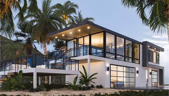 Uber Modern Beach Home with Gorgeous Windows