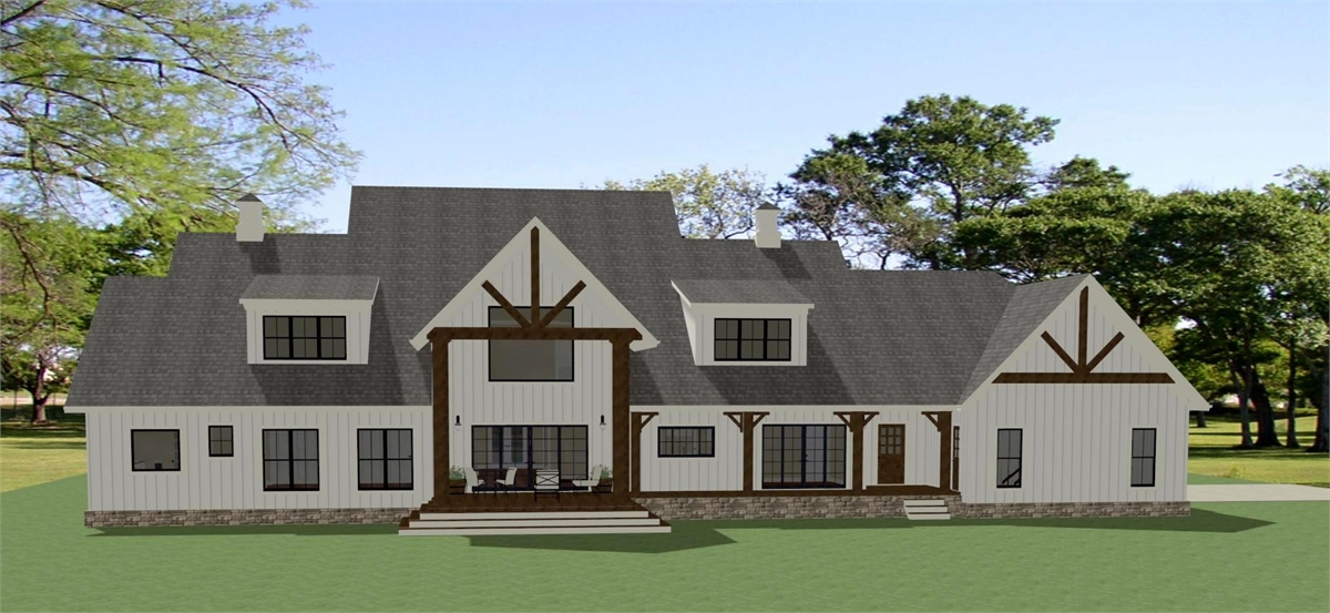 Luxury Modern Farmhouse Style House Plan 7816: Windmere