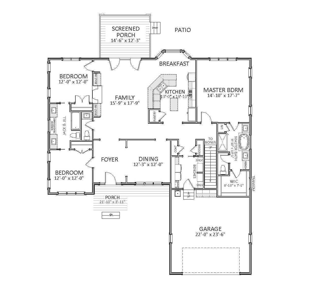 Ramsey 1308 - 3 Bedrooms and 2 Baths | The House Designers - 1308