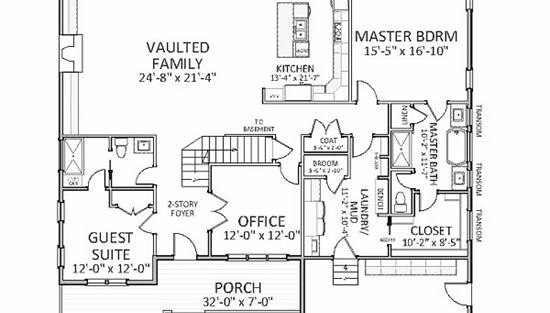 two-story home plan with open floor plan - 9760