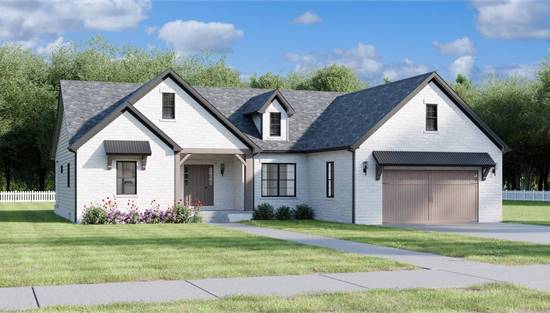Elegant Modern Farmhouse with Large Covered Porch